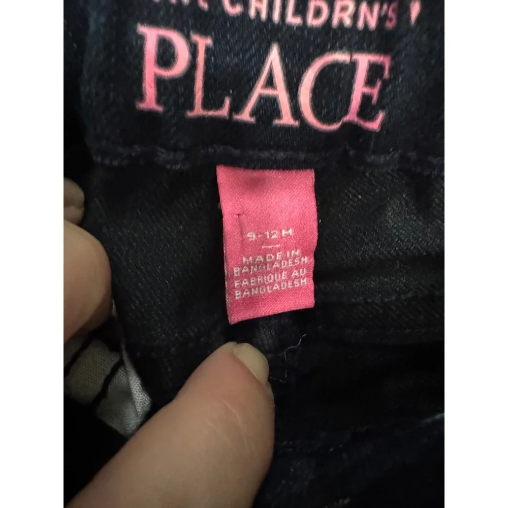 The Childrens Place Kids Skinny Jeans Dark Wash Adjustable Waist 9-12M‎